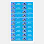 Persoonlijke cartoon van duiker en zeedieren labels (Vel)