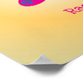 Persoonlijke Cartoon vlinder met naam Poster (Hoek)