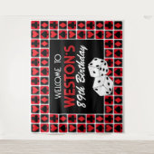 Persoonlijke Casino Poker Feest Achtergrond Tapijt Wandkleed (Voorkant)