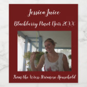 Persoonlijke Casual kruidenfoto Wijn Etiket (Enkel label)