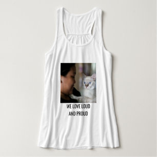 Persoonlijke Cat Moeder Familiehuisdier Cute Foto Tanktop