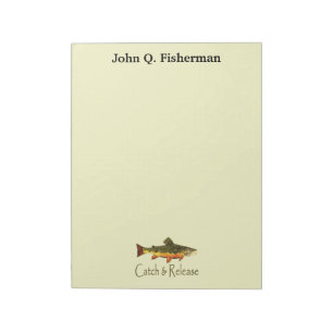 Persoonlijke Catch & Release Beekforel Fly Fishing Notitieblok
