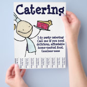 Persoonlijke catering flyer (Hand)