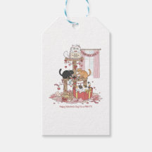 Persoonlijke 'Cat's Meow' Valentijnsdag Gift Tags