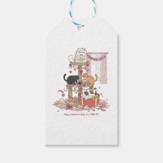 Persoonlijke 'Cat's Meow' Valentijnsdag Gift Tags Cadeaulabel