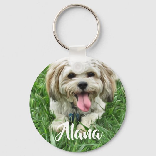 Persoonlijke Cavachon-Sleutelhanger Sleutelhanger (Voorkant)