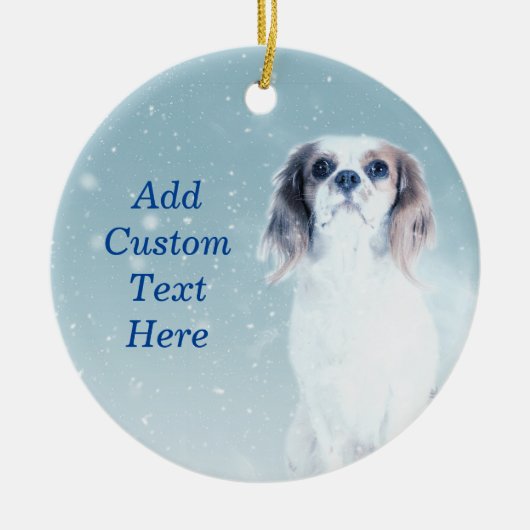 Persoonlijke Cavalier King Charles Spaniel Dog Keramisch Ornament (Voorkant)