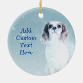 Persoonlijke Cavalier King Charles Spaniel Dog Keramisch Ornament (Achterkant)