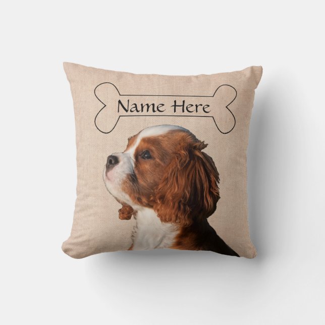 Persoonlijke Cavalier King Charles Spaniel Dog Kussen (Voorkant)