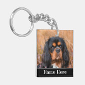 Persoonlijke Cavalier King Charles Spaniel Dog Sleutelhanger (Voorkant Links)