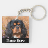 Persoonlijke Cavalier King Charles Spaniel Dog Sleutelhanger (Achterkant)