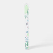 Persoonlijke Cavalier - Mintgroene Bloemen iPhone 16 Hoesje (Linkerkant)