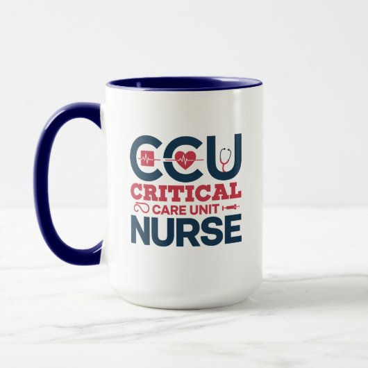 Persoonlijke CCU-verpleegsterbeker Mok (Links)