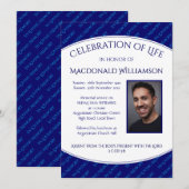 Persoonlijke CELEBRATIE LIFE Funeral Invite Kaart (Voorkant / Achterkant)