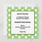 Persoonlijke Celebratieboom Geboorteaankondiging (Achterkant)