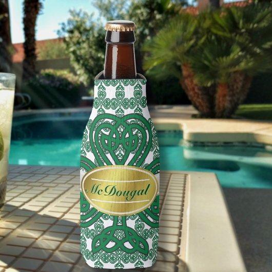 Persoonlijke Celtic Shamrock Scroll Flesjeskoeler