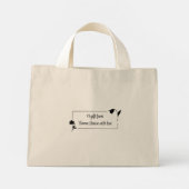Persoonlijke Central Park Sneeuw Scene Boodschappe Mini Tote Bag (Achterkant)