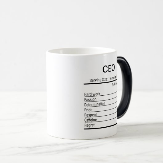 Persoonlijke CEO-voedingsfeiten, voedingsfeiten Magische Mok (Voorkant rechts)