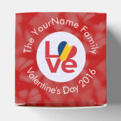 Persoonlijke Chad Red LOVE Vlag Bedankdoosjes (Bovenkant)