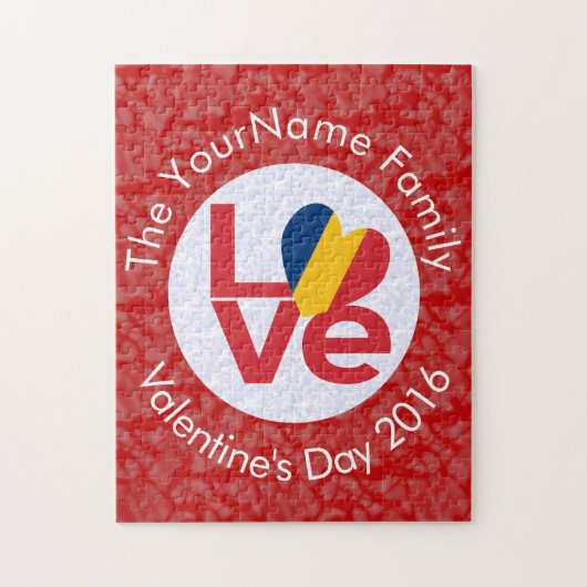 Persoonlijke Chad Rode LIEFDE Vlag Legpuzzel (Verticaal)