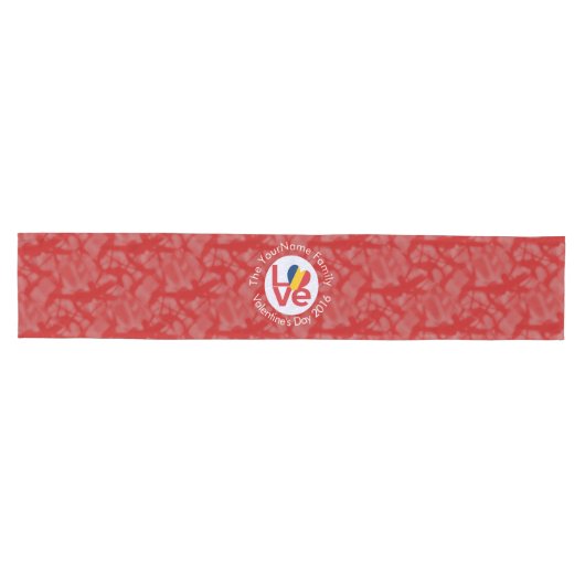 Persoonlijke Chad Rode LIEFDE Vlag Medium Tafelloper (Horizontaal)