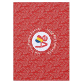 Persoonlijke Chad Rode LIEFDE Vlag Tafelkleed (Voorkant)