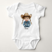 Persoonlijke Chagrijnige Cowgirl Romper (Voorkant)