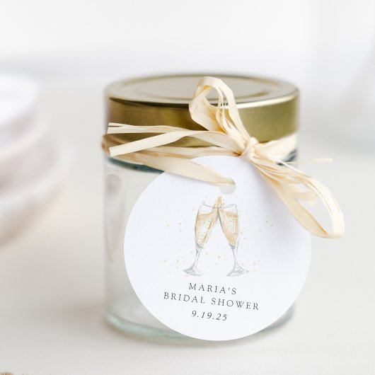 Persoonlijke Champagne Toast Bruidsborrel Bedankjes Labels