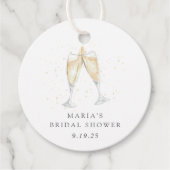 Persoonlijke Champagne Toast Bruidsborrel Bedankjes Labels (Voorkant)