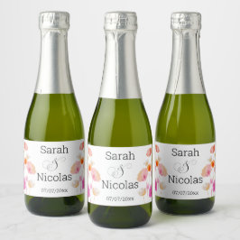 Persoonlijke champagneflesjes als favorietje sparkling wijnetiket