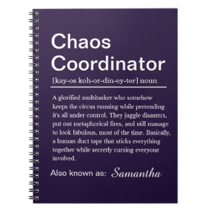 Persoonlijke Chaos Coördinator Definitie Notitieboek