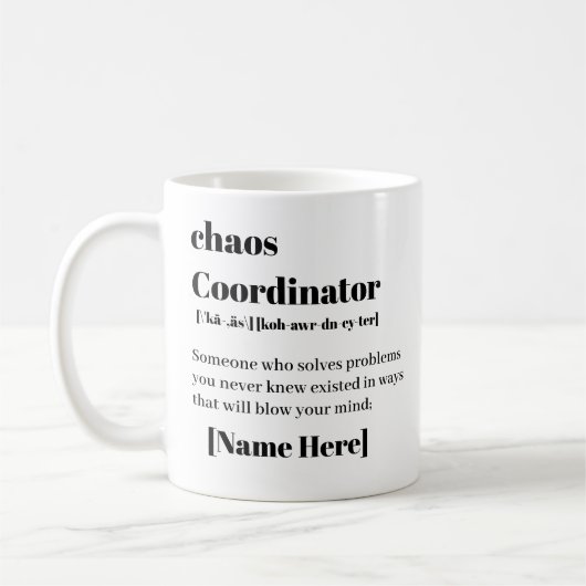 Persoonlijke Chaos Coördinator Koffiemok (Links)