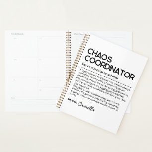 Persoonlijke Chaos Coördinator Notitieboek, Grappi Planner