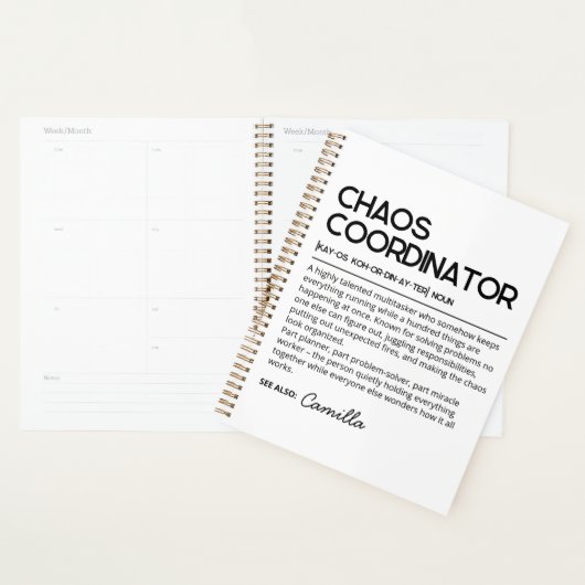 Persoonlijke Chaos Coördinator Notitieboek, Grappi Planner (Display)