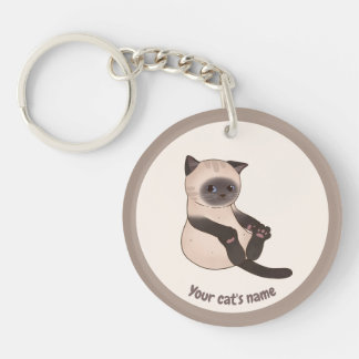 Persoonlijke charmante Siamese kattenliefhebber sl Sleutelhanger