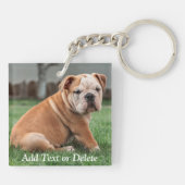 Persoonlijke charmatie Engelse bulldog Puppy Sleutelhanger (Achterkant)
