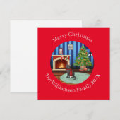 Persoonlijke Chartreux Kitty Cat Feestdagenkaart (Voorkant / Achterkant)