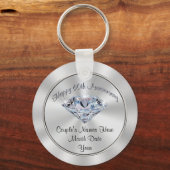 Persoonlijke Cheap 60th Jubileum Party Favors Sleutelhanger (Achterkant)
