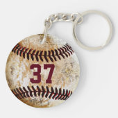 Persoonlijke Cheap Baseball-cadeaus voor jongens Sleutelhanger (Achterkant)