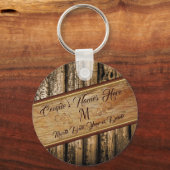 Persoonlijke Cheap Rustic Wedding Party Favors Sleutelhanger (Voorkant)