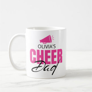 Persoonlijke 'Cheer Dad' koffiemok, op maat gemaak Koffiemok
