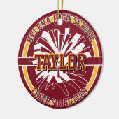 Persoonlijke Cheer Squad Middelbare School Keramisch Ornament (Links)