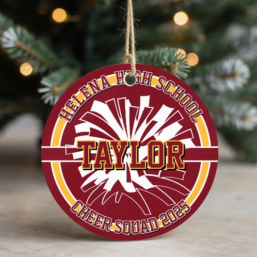 Persoonlijke Cheer Squad Middelbare School Keramisch Ornament