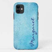 Persoonlijke Cheerful Blue Waterverf Hoesje-Mate i Case-Mate iPhone Case (Achterkant)