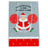 Persoonlijke Cheerleader Kerstmis Medium Cadeauzakje (Achterkant)