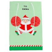 Persoonlijke Cheerleader Kerstmis Medium Cadeauzakje (Voorkant)