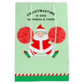 Persoonlijke Cheerleader Kerstmis Medium Cadeauzakje (Achterkant)