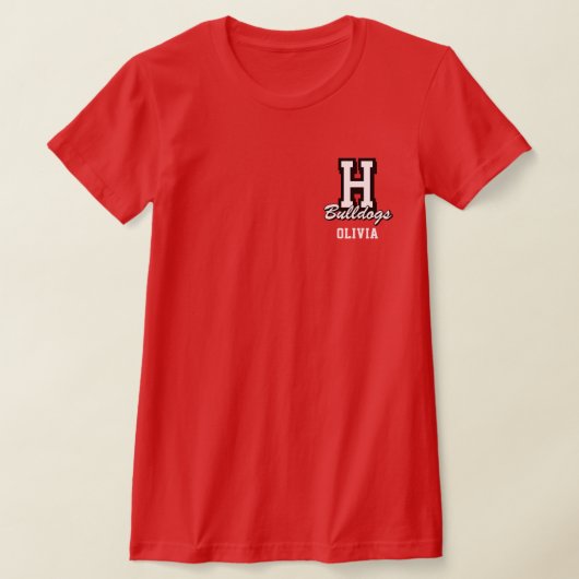 Persoonlijke Cheerleader Naam, Aangepaste Cheer T-shirt (Laagn)