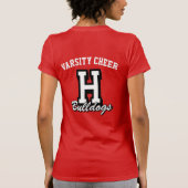 Persoonlijke Cheerleader Naam, Aangepaste Cheer T-shirt (Achterkant)