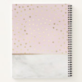 Persoonlijke Cheerleader - roze gouden en marmerba Notitieboek (Achterkant)